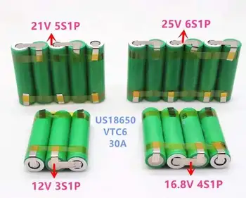 12V 18650 VTC6 baterija 3000mAh 30amps už 12,6 v atsuktuvas baterija suvirinimo litavimo juostos 3S1P 12,6 v baterija (tinkinti)