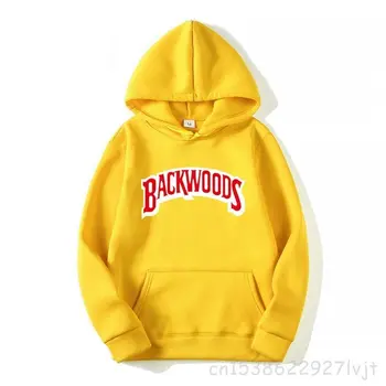 Prekės ženklo Vyrai Hoodies Streetwear Backwoods Spausdinti Palaidinukė Vyrų Mados rudens-žiemos hoodie Hip-Hop puloveris Hoody